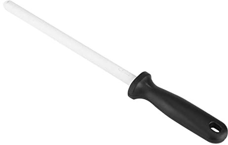 Ceramic Alumina Oxide Sharpening Rod Stick Metal Knife Scissors Sharpener Coarse Fine Sharpening with ABS Handle for Kitchen Knife Scissors Nail Clippers Sickle Orchard Shears