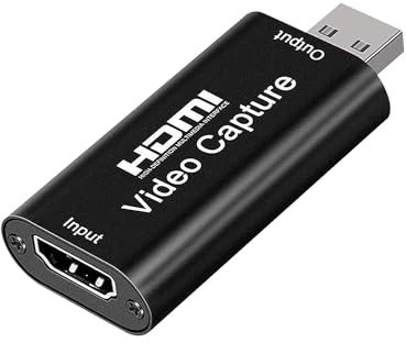 HDMI to USB 2.0 Video Capture Card, 4K/1080p Audio Capture Device Output Record Audio Grabber for Live Broadcasts Streaming Conferencing Gaming Video Recording for Switch PS4 PS5 Xbox OBS PC Laptop