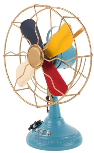 iplusmile Vintage Tischventilator Modell aus Eisen, Fächer Design, Deko | Retro Tisch Ventilator, Wohnraum und Tischdeko, Fächerform, für Wohnzimmer und Vintage Dekoration