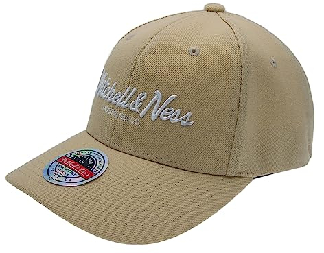 Mitchell & Ness Classic Red Pinscript Snapback, Khaki
