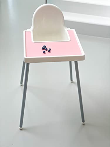 Silikon Hochstuhl Matte für Babys und Kinder/Tischset rutschfest für Antilop Hochstuhl/Platzset für Babys und Kinder/Ikea Hack (rosa)
