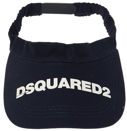 DSQUARED2 Unisex Iconic Logo Patch Visor Cap Kappe Tennis Golf Hat Sonnenblende