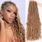 6 Packs 24 Pouces Faux Locs Crochet Tresses Cheveux Doux Dreadlocks Tressage Cheveux Déesse Crochet Soft Locs Extensions de Cheveux 21 brins/pack 27#