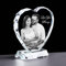 Ornalrist Personalised Glass Heart Photo Frame Etched Picture Custom Wedding Anniversary Romantic Gifts for Women Customised Presents for Christmas
