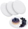 STACKABLES ~ Pack of 20 White Plates ~ 7.5 Inch Round Hard Plastic Reusable Plate ~ Multi-Purpose Lunch & Dessert Plates for Weddings Parties & Catering