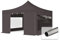 TOOLPORT Faltzelt Faltpavillon Pavillon 4x4m - mit 4 Seitenteilen (Panoramafenster) Premium Dach Partyzelt dunkelgrau