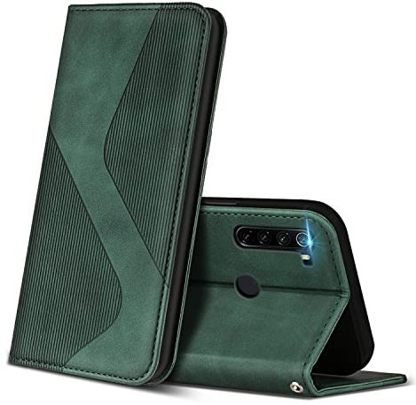ZONNAVI Funda para Xiaomi Redmi Note 8, Funda Libro de Cuero con Ranura para Tarjeta y Magnético, Wallet Flip Caso Cubierta Case Carcasa para Xiaomi Redmi Note 8 (Verde)
