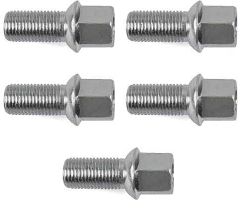 ROBUST 5 Pcs Standart Wheel Nut Stud Bolt 17mm Hex M14x1.5 27mm for Audi A2 A3 A4 TT Seat Ibiza Leon Skoda Fabia Octavia Superb Volkswagen Arteon Caddy Golf Polo Touran T-Roc 431601139A 8D0601139A