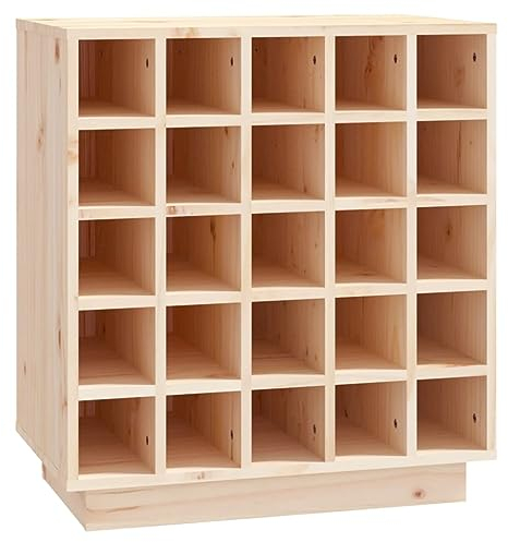 vidaXL Armoire à Vin Porte-Bouteilles Étagère à Vin Range-Bouteilles Meuble de Rangement Maison Intérieur 55,5x34x61 cm Bois de Pin Massif