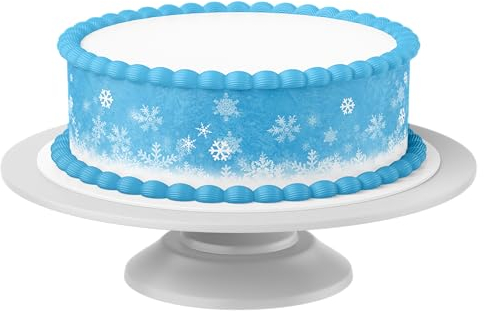Tortenband Winter essbar - 4 Stück á 24cm x 5cm passend für Torten bis 30 cm zum mitessen - kreative Dekoration für Torten