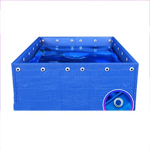 zklaseot Piscine Fuori Terra, Acquacoltura Serbatoio per Pesci 500G Teloni di Plastica Serra Fish Pond Gamberi Koi Piscina per Bambini, Senza Parentesi (Colore : Blu, Taglia : 3X6X1M)