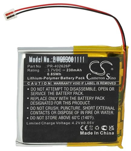 vhbw Batterie Compatible avec Suunto Spartan Trainer Wrist Heart Rate Sport, smartwatch Montre connectée Bracelet Fitness (230mAh, 3,7V, Li-polymère)