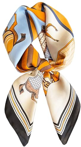 Dailyacc Hair Bandanas Scarf For Women Lightweight Fashion Neck Silk Satin Head Scarves For Sleeping Handbags Scarf-19
