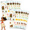 Disney Vaiana-Partygeschenke für Jungen und Mädchen, 12 Stück, Vaiana-Aufkleberbögen für Kindergeburtstag, Partytüten, Vaia-Partyzubehör-Set