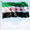 Drapeau syrien - Drapeau de la révolution syrienne avec vert, blanc, noir et étoiles rouges, drapeau de la Syrie, parfait pour les événements patriotiques, les décorations