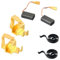 6pcs Carbon Brush Set with Spring & Holder for Bosch GWS6-100 Angle Grinder Accessory Set - Metal Material