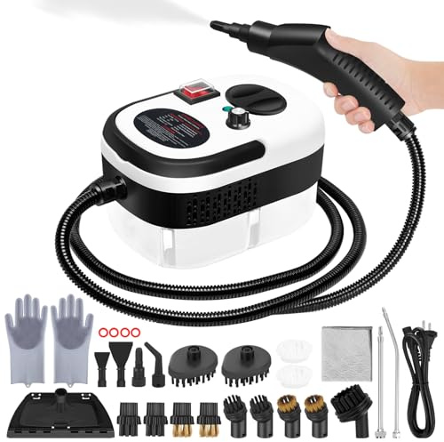 Handdampfreiniger für Zuhause, 6 Stufen, 15 Sekunden, beheizter Druckdampfer zur Reinigung, 1,29 Quarts Tank, tragbarer Dampfreiniger, Handgerät für Auto