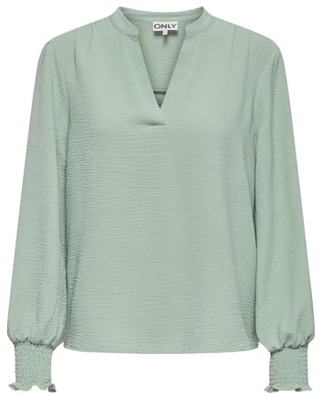Onlmette V-Neck Ls Smock Top Noos Wvn