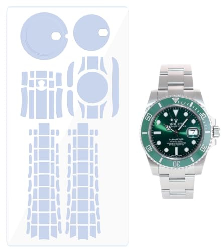 2 Stück Schutzfolie für Rolex Submariner 40mm 116610 116613 116618 116619 | Transparente Haut Vollständige Uhr Body Cover schutzfolie (2 Stück)