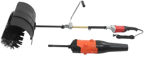 Spazzatrice manuale 2 in 1 con ventilatore (1800 W), soffiatore elettrico e spazzatrice per cortile, terrazza, vialetto e passerella, leggero ed ergonomico, tracolla inclusa