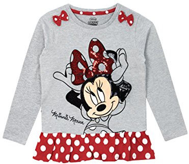 Disney Girls Minnie Mouse Long Sleeved Top Age 5-6 Years Multicoloured