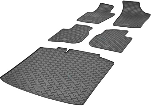 Kofferraumwanne und Gummifußmatten RIGUM geeignet für Skoda Rapid Spaceback Liftback 2013-2019 Perfekt angepasst + Magic Eraser