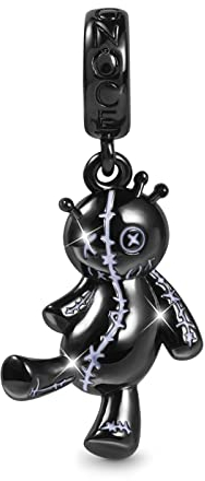 GNOCE Voodoo Puppe Anhänger Charm Sterling Silber Baumeln Charms Bead Fit Armband/Halskette Weihnachten Halloween Geschenk für Frauen Mädchen