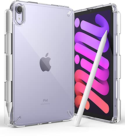 Ringke Fusion Compatibile con Cover iPad mini A17 Pro / 6th, Custodia Trasparente Paraurti Antiurto con Supporto Appel Pencil - Clear