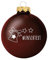 Deitert Weihnachtskugel mit Wunschtext Gravur, Ø 8cm, personalisierte Christbaumkugel aus Glas (glänzend), Individueller Weihnachtsbaumschmuck Namen oder Spruch, Glocke-Motiv, Schoko