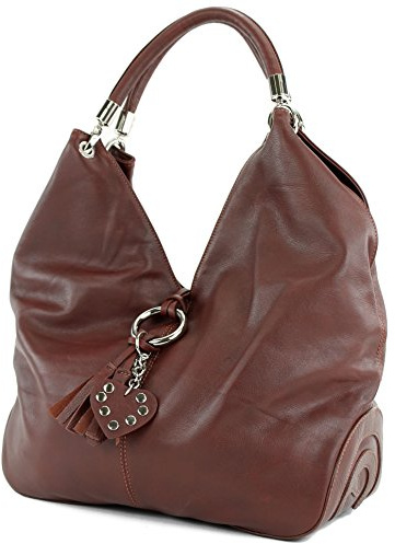 modamoda de 330 Damen Leder Nappaleder Wildleder Schultertasche Henkeltasche groß handmade in Italy