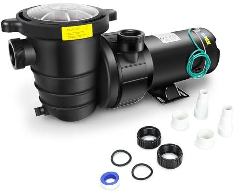 1.0 HP 750W 5220 GPH potente bomba de piscina sobre el suelo con cesta coladora, eficiencia energética