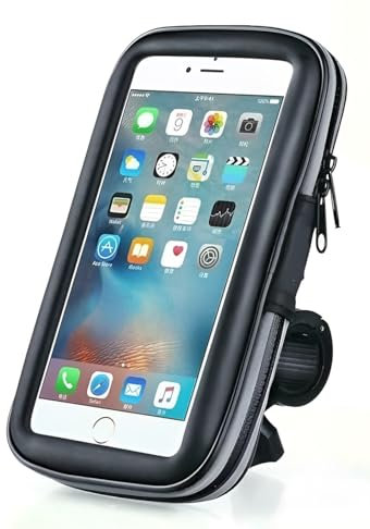 L&I Bike Phone Holder Waterproof Phone Holder Case, 360° Rotating Holder, Bike/Bicycle phone bag, Bike Holder Cover, Compatible for iPhone, Samsung, Google, and other Smartphones, Medium (140x80x25mm)