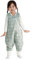 Duomiaomiao Baby Schlafsack mit füßen, Winter mit füßen,100% Baumwolle Schlafsack Baby, Baby Jungen 2.5 tog mit Schlafsack, Cartoon-Laub,Atmungsaktiv (75cm-Grüne Blätter)
