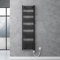 doporro Radiateur de Salle de Bain Sèche-Serviette 180x60cm Radiateur Tubulaire Vertical Chauffage Électrique Gris-Noir avec Résistance pour Radiateur