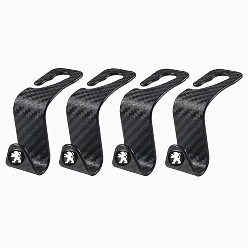 LCLXYC Auto Lagerung Haken für Peugeot 107 207 407 408 206 306 307 308 406 806 3008 4008,Multifunktionaler Haken für Autositzlehnen Solide Dauerhaft Tragbar Auto Innere Zubehör