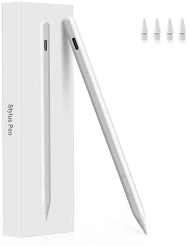 Fulkeley Stift für iPad Apple 2018-2024,Neue Funktionstasten für leichteres Schreiben.Stylus Stift (USB C) Kompatibel mit Apple iPad10/9/8/7/6th Gen, iPad Pro M4 12.9/11/13 Zoll, iPad Air 3/4/5/M2