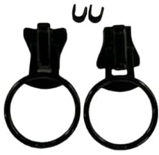 Wellensteyn Zipper 8mm Ersatz Schieber für Jacken 8V 8VS (schwarz - glänzend, WZ - Zipper-SET (oben und unten))