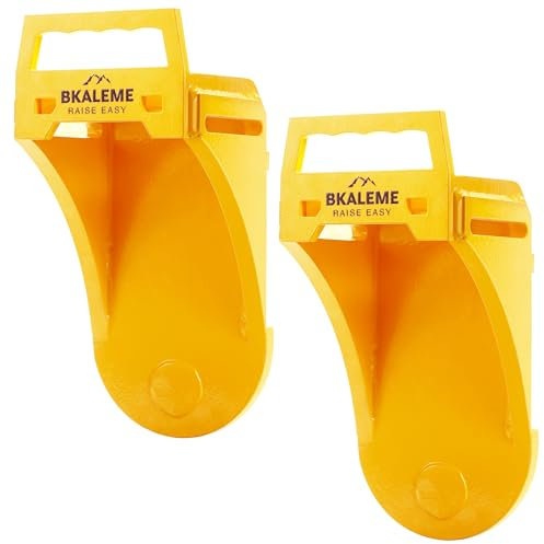 BKALEME 80000 LBS Load Shipping Container Jack Lug, Leveler Booster Attachment for Container Homes & Sea Can, Yellow, 2 Pack
