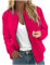 Bomberjacke Damen Kurze Blouson College Jacke Damen Freizeitjacke Langarm Zip Up Jacket Leichte Coat Bomber Sweatjacke Damen Outwear Fliegerjacke Mode Pilotenjacke Herbstjacke Frauen Casual