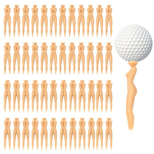 KIBBEH 50 Stück Golf Tees,Mädchen Golf Tees,7.5 cm Lustige Damen Golf Tees,Kunststoff Golf Tees für Männer Frauen Golftraining,Ideal für Golf Geschenke,Zubehör und Training zu Hause