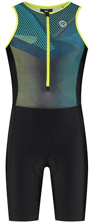 Rogelli Triathlonanzug Unisex für Damen & Herren - Ärmellos, Atmungsaktiv & Schnell Trocknend - Renn-Passform mit Rückentaschen - Florida Graphic
