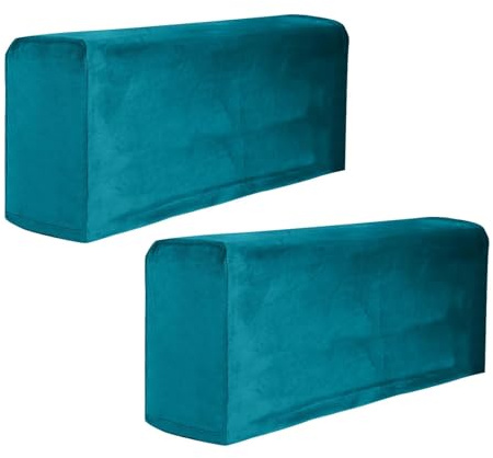 DJSKLDF Armlehnenschoner Blauer Armlehnenbezug aus Stretch-Stoff, Anti-Möbelschutz, Sessel-Schonbezüge for Liegesofa, for Couch, Sofa, Sessel, Auto