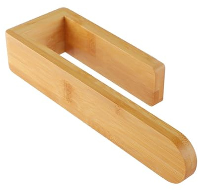 VNLCPX Toallero Bambú Adhesivo 21 cm, Impermeable sin Taladro | Para Baños y Cocinas, Diseño Minimalista, Fácil Instalación