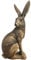 Reflections Large Bronze Alert Sitting Hare Figure Ornament Wildlife Figure