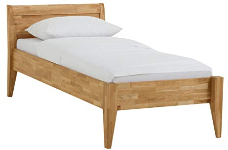 DICO Massivholz Einzelbett Komfortbett Seniorenbett 450.03 Wildeiche Honig geölt Größe 100x200 cm