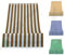 Tenda da Sole a Righe per Balcone Veranda o Terrazzo con Anelli e Ganci Tessuto Resistente da Esterno Misura cm 280x300 Colore Marrone