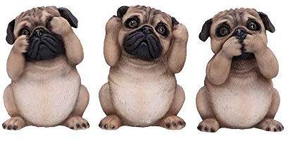 Nemesis Now DREI weise Mops, 8,5 cm, Harz, Rehkitz