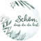 Aufkleber Schön dass du da bist 4,5 cm - Hochzeit Sticker ideal für Gastgeschenk in vielen verschiedenen Designs (40x Stück, Blütenstrauch)