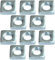 AERZETIX - C49557 - Set di 10 dadi quadrati M4 piatti profilo basso 7.0x2.0mm filettatura metrica femmina - in acciaio al carbonio