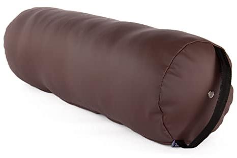 WellTouch Lagerungsrolle Vollrund | Fluffy Knierolle für Massageliegen | Extra Soft | Lagerungskissen für Massage & Therapie | Beinauflage mit Ø 20 cm | Länge 65 cm (Schoko-braun)